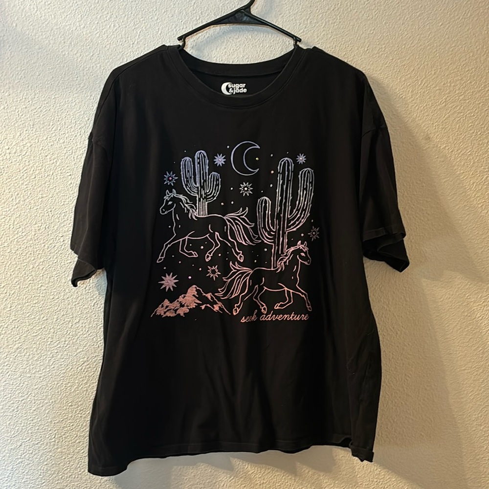 Sugar & Jade western style tee size XXL